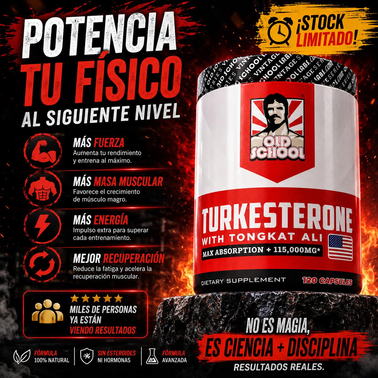 TURKESTERONE: Entrena más duro, recupérate más rápido y lleva tu físico al siguiente nivel 💪⚡