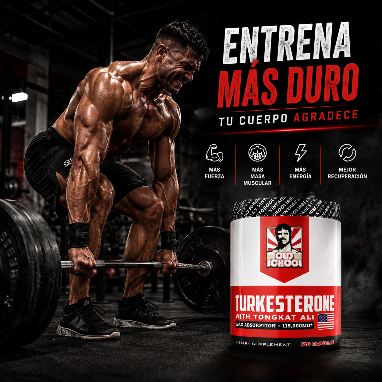 TURKESTERONE: Entrena más duro, recupérate más rápido y lleva tu físico al siguiente nivel 💪⚡