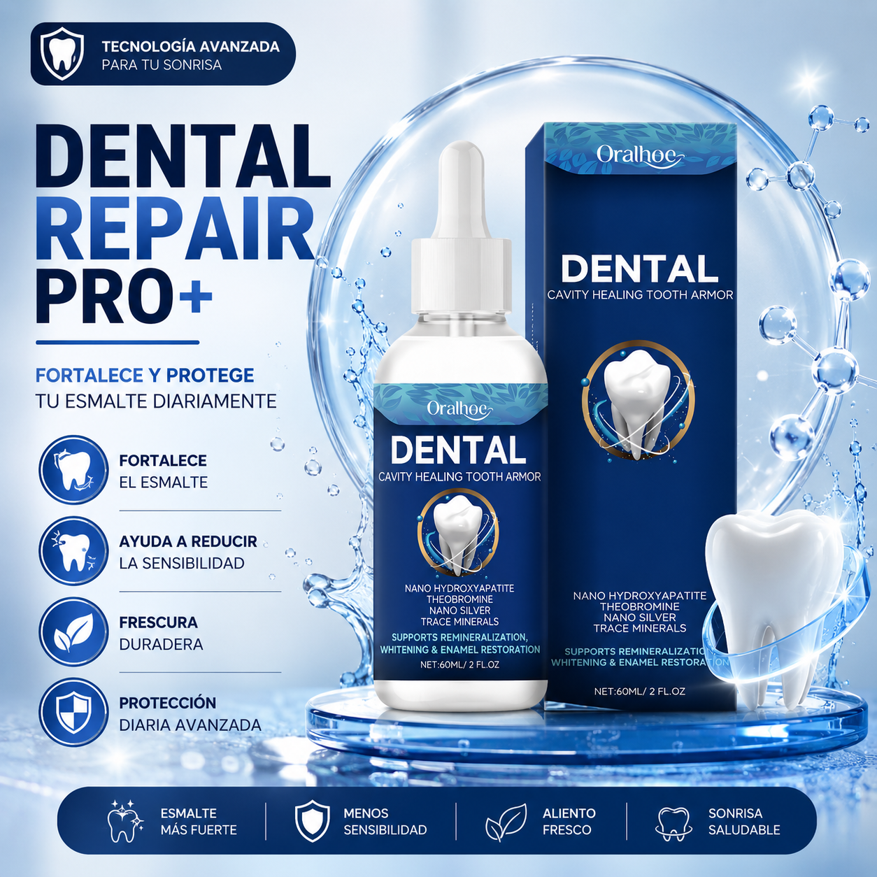 Dental Repair Pro+: Fortalece el esmalte, ayuda a reducir la sensibilidad y protege tus dientes diariamente 🦷