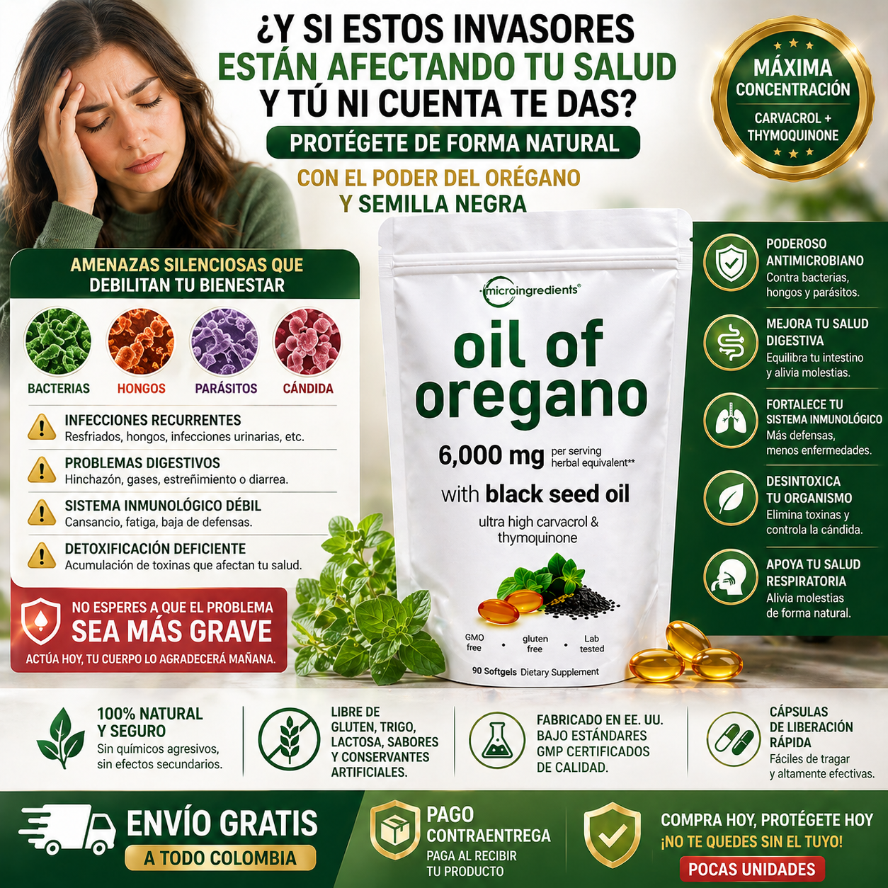 Aceite De Oregano Capsulas: Defensas Elevadas Con Ingredientes Naturales 🌿
