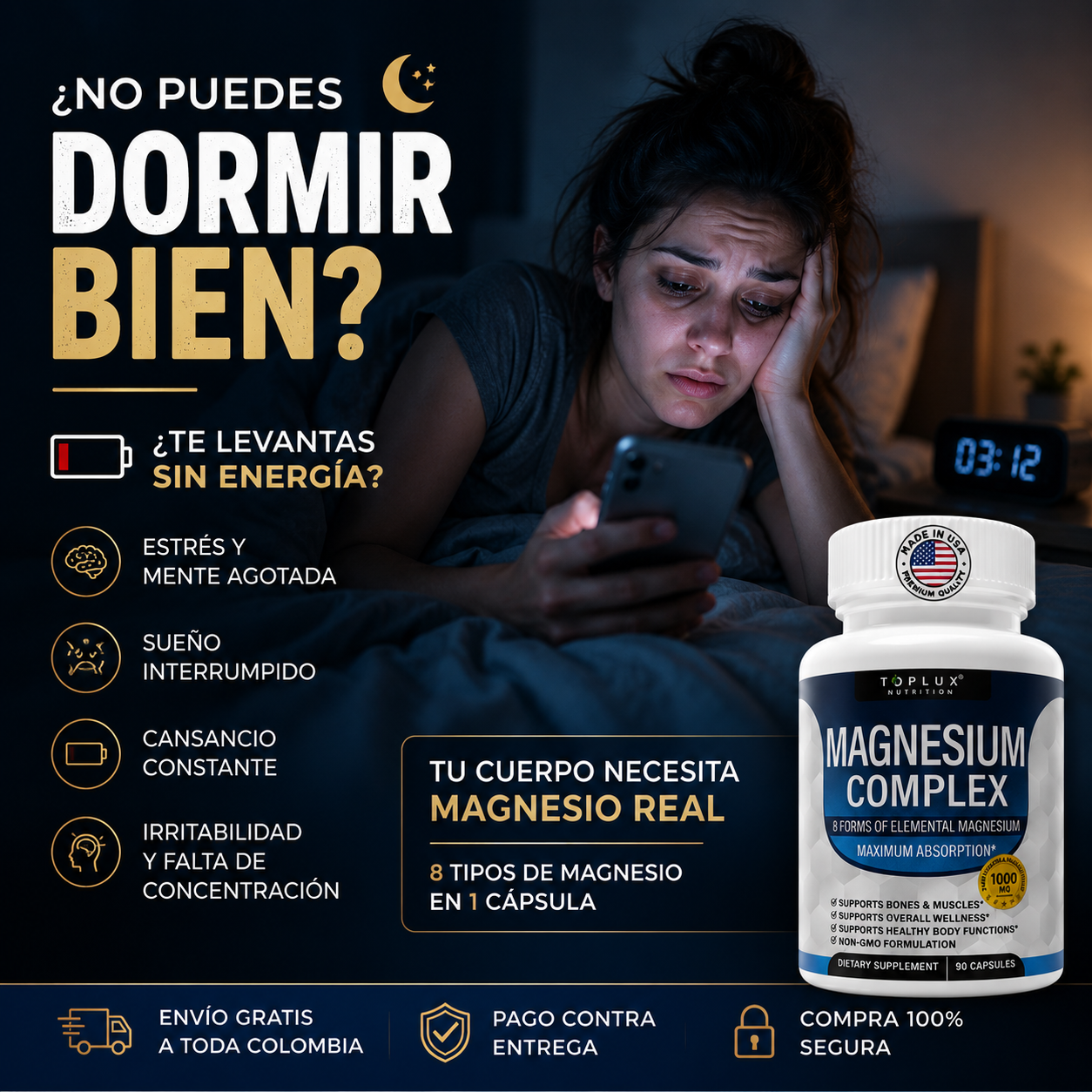 Magnesium Complex: Más energía, menos estrés y el descanso que tu cuerpo necesita