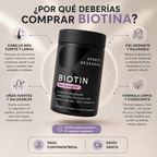 Biotina Max: Tu secreto para un cabello hermoso, una piel saludable y uñas fuertes✨