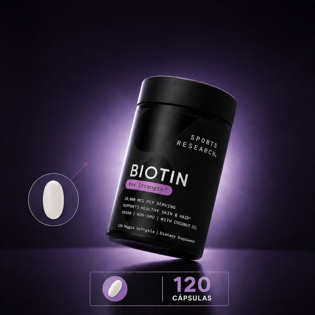 Biotina Max: Tu secreto para un cabello hermoso, una piel saludable y uñas fuertes✨