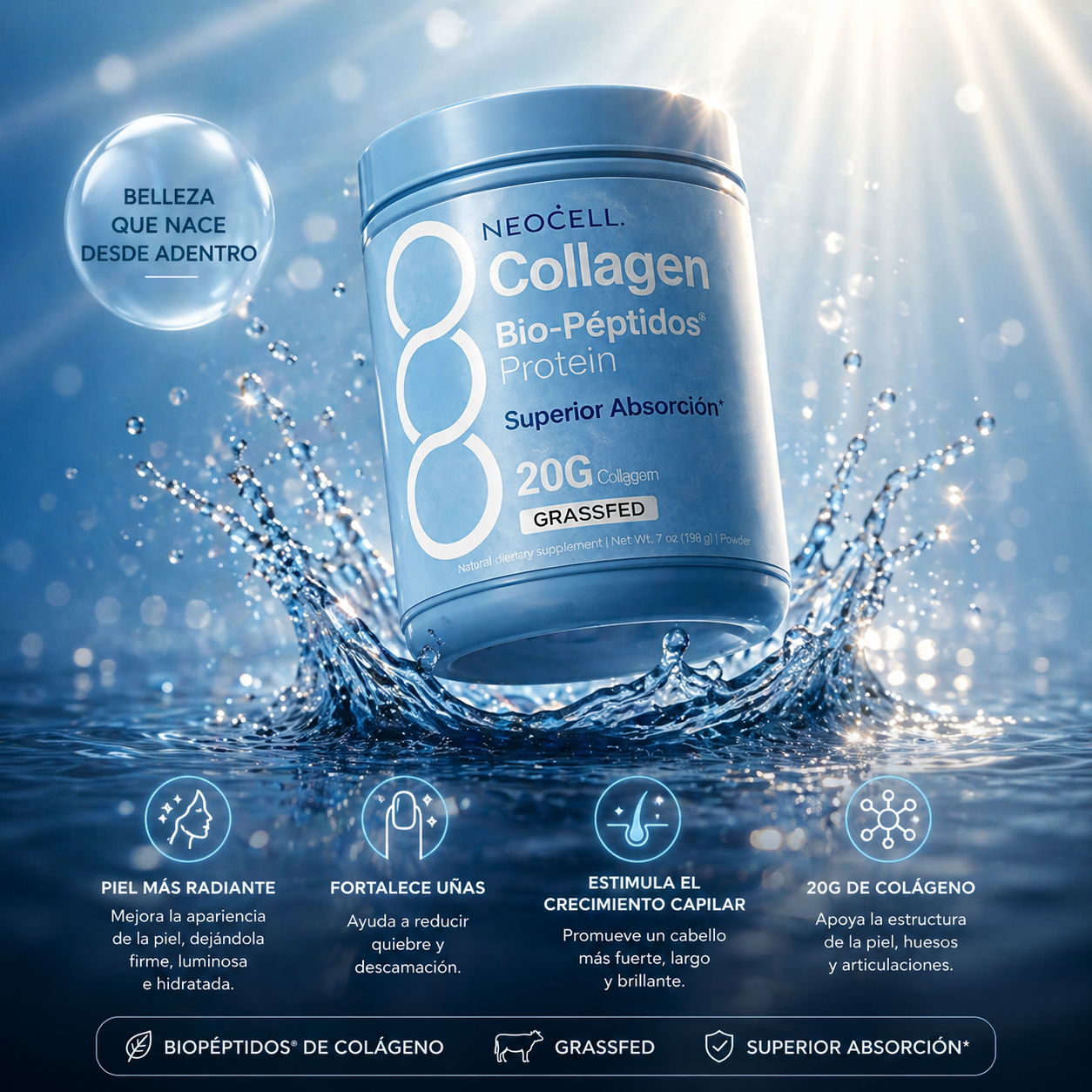 NeoCell Collagen: El secreto para una piel más firme y radiante ✨