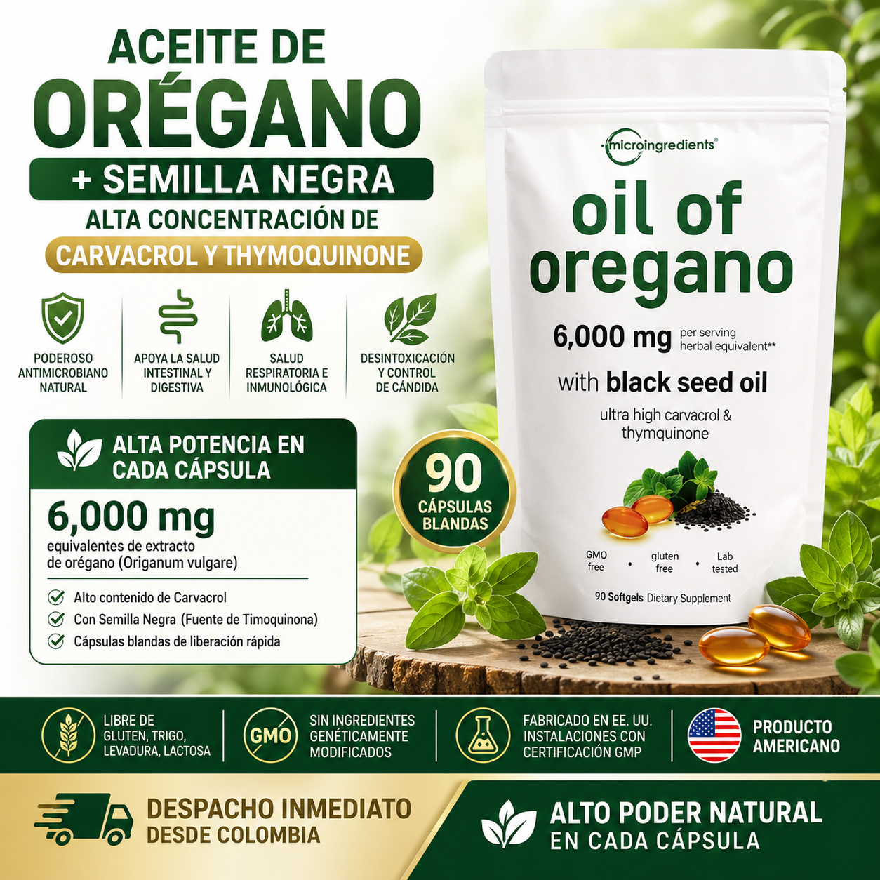 Aceite De Oregano Capsulas: Defensas Elevadas Con Ingredientes Naturales 🌿
