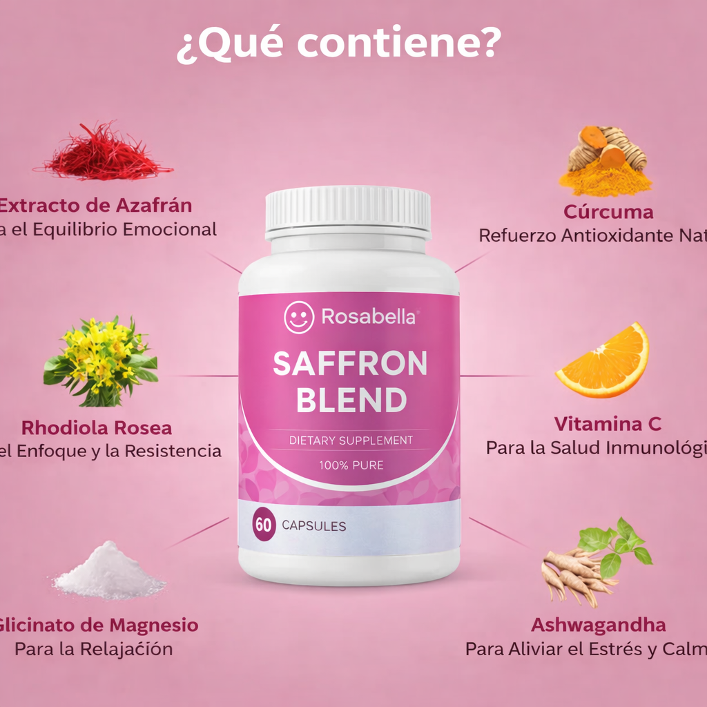 Rosabella Saffron Blend: Apoya tu Bienestar, Equilibrio y Rutina Diaria ✨